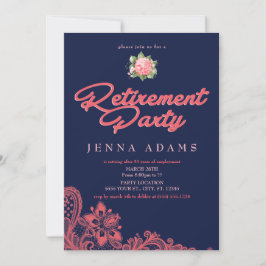 Navy & Coral, Uitnodigingen van de Pensioenpartij