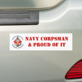 NAVY CORPSMAN & PROUD OF IT BUMPERSTICKER (Op auto)
