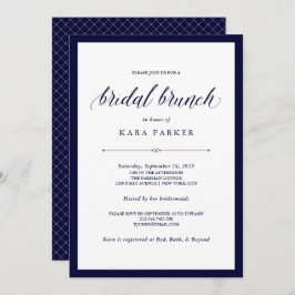 Navy Couture | Elegante bruidsbrunch Kaart