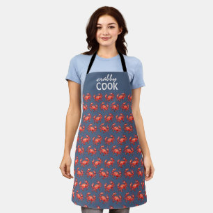 Navy Crabby Cook Crab Pattern Funny Schort