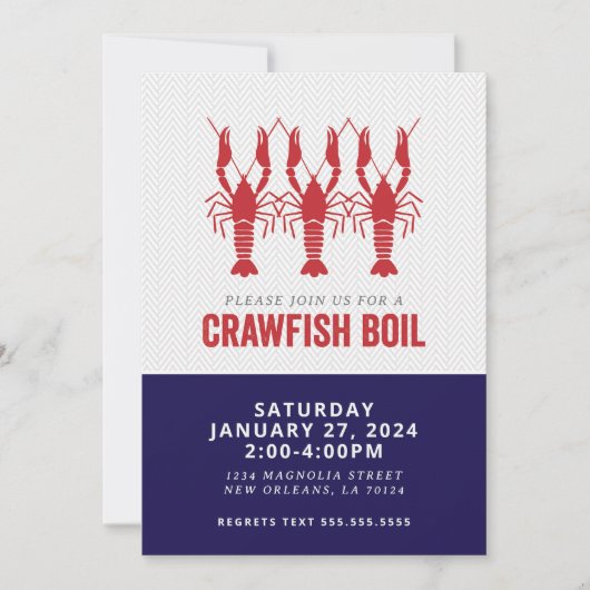NAVY CRAWFISH BOIL KAART (Voorkant)