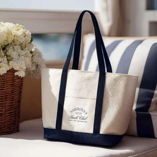 Navy & Cream Bach Club Meisjesweekend Tote Bag