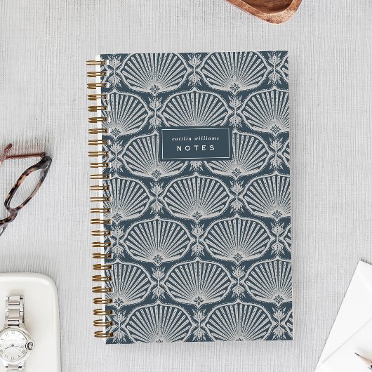 Navy & Cream | Deco Fans Personalized Notitieboek