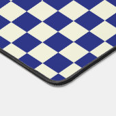 Navy & Cream Square Style Pattern Bureaumat (Hoek)