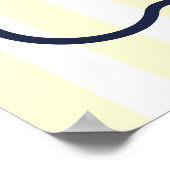 Navy & Crème Preppy Tennis Bruiloft Welkom Poster (Hoek)