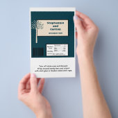 Navy/Creme Tree Bruiloft Grote Hershey's Wrapper Flyer (Hand)