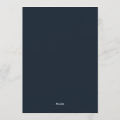 Navy & Crimson Moody Bloom Bruiloft Kaart (Achterkant)