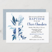 Navy Cross Rustic Boy Baptism