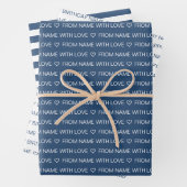 Navy Custom Gelukkige Verjaardag Met Liefde Inpakpapier Vel (In situ)