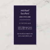 Navy Cutlery | Restaurants voor cateringproducten Visitekaartje (Achterkant)