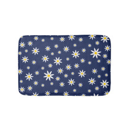 Navy Daisy Bath Mat