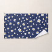 Navy Daisy Bath Towel Set Bad Handdoek (Handdoek)