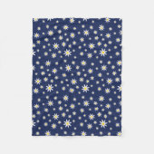 Navy Daisy Fleece Blanket Deken (Voorkant)