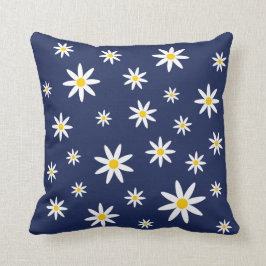 Navy Daisy Pillow Kussen