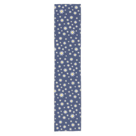 Navy Daisy Table Runner Korte Tafelloper