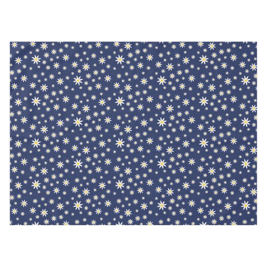 Navy Daisy Tablecloth Tafelkleed (Voorkant (Horizontaal))