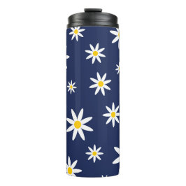 Navy Daisy Thermal Tumbler Thermosbeker