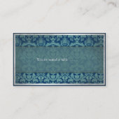 Navy Damask Wedding place card Plaatskaartje (Achterkant)