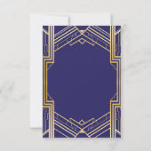 Navy Dank u voor Verloving Wedding Party-kaarten Bedankkaart (Achterkant)