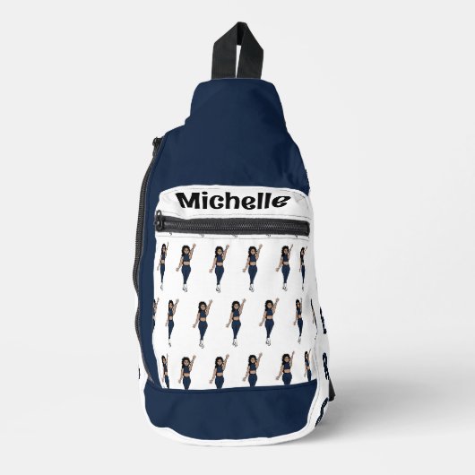 Navy Danser Schoudertas # 2 Sling Bag (Voorkant)