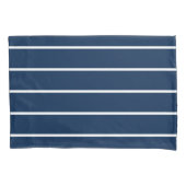 Navy Dark Blue Stripes Pillowcase Kussensloop (Voorkant)