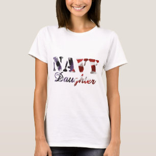 Navy Daughter American Flag T-shirt