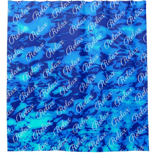 Navy Deep past vers zeewater aan Douchegordijn (Voorkant)