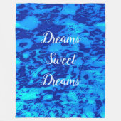 Navy Deep past vers zeewater aan Fleece Deken (Voorkant)