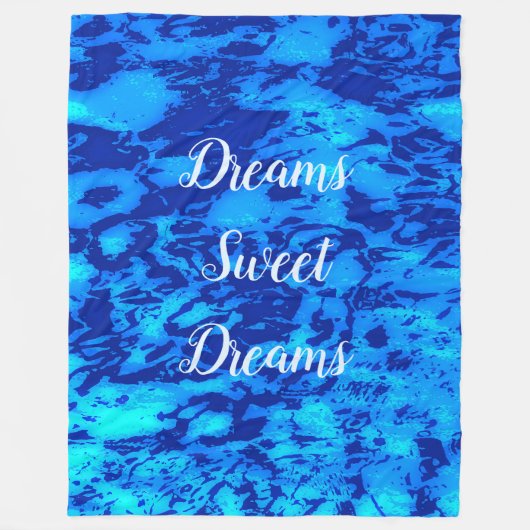 Navy Deep past vers zeewater aan Fleece Deken (Voorkant)