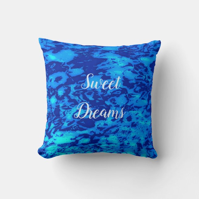 Navy Deep past vers zeewater aan Kussen (Voorkant)