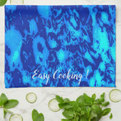 Navy Deep past vers zeewater aan Theedoek (Gevouwen)