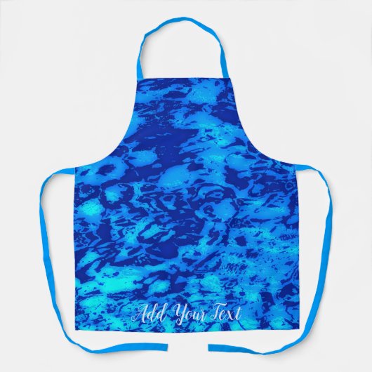 Navy Deep past zoetwaterpron aan Schort (Voorkant)