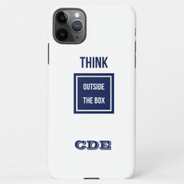 Navy denkt buiten het doosmonogram iPhone 15 case
