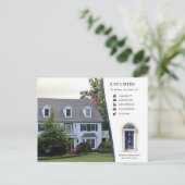 Navy Deur Aquarel Makelaarspostkaart Briefkaart (Staand voorkant)