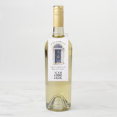 Navy Deur Aquarel Sluiting Makelaar Flessenhanger (Op fles)