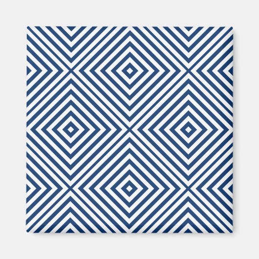Navy Diamond Chevron Magneet (Voorkant)