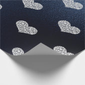 NAVY DIAMOND ELEGANT BIRTHDAY WEDDING WRAP CADEAUPAPIER (Hoek)
