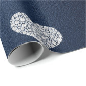 NAVY DIAMOND ELEGANT BIRTHDAY WEDDING WRAP CADEAUPAPIER (Rol Hoek)