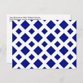 Navy Diamonds op White Briefkaart (Voorkant / Achterkant)