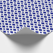 Navy Diamonds op White Cadeaupapier (Hoek)