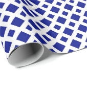 Navy Diamonds op White Cadeaupapier (Rol Hoek)