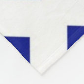 Navy Diamonds op White Fleece Deken (Hoek)