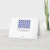 Navy Diamonds op White Kaart (Achterkant)