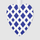 Navy Diamonds op White Ornament (voorkant)
