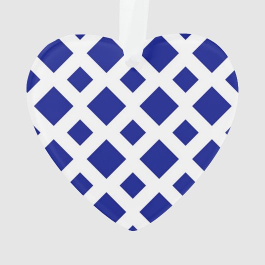 Navy Diamonds op White Ornament (achterkant)