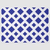 Navy Diamonds op wittespapier Tissuepapier (Voorkant)