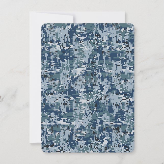 Navy Digital Camouflage Decor (Voorkant)