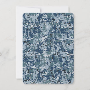 Navy Digital Camouflage Decor