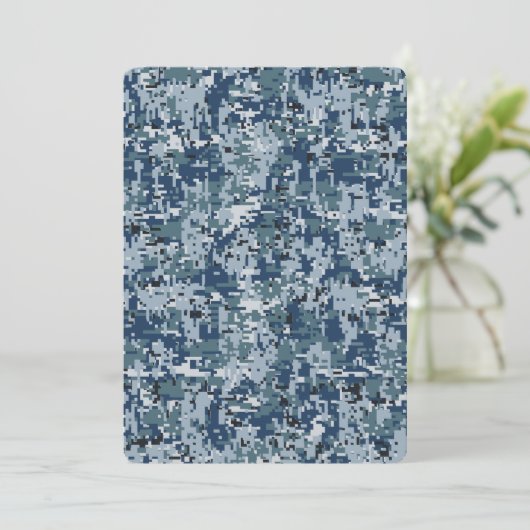 Navy Digital Camouflage Decor (Staand voorkant)