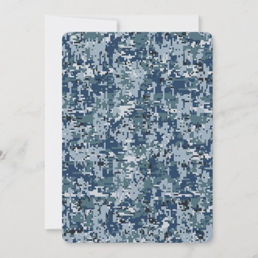Navy Digital Camouflage Decor (Voorkant)